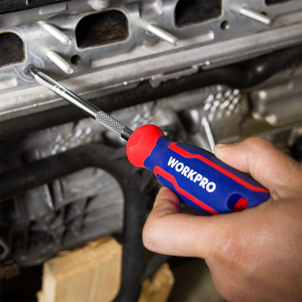 WORKPRO WP200503 2 Parça Profesyonel CR-V Manyetik Tornavida Seti