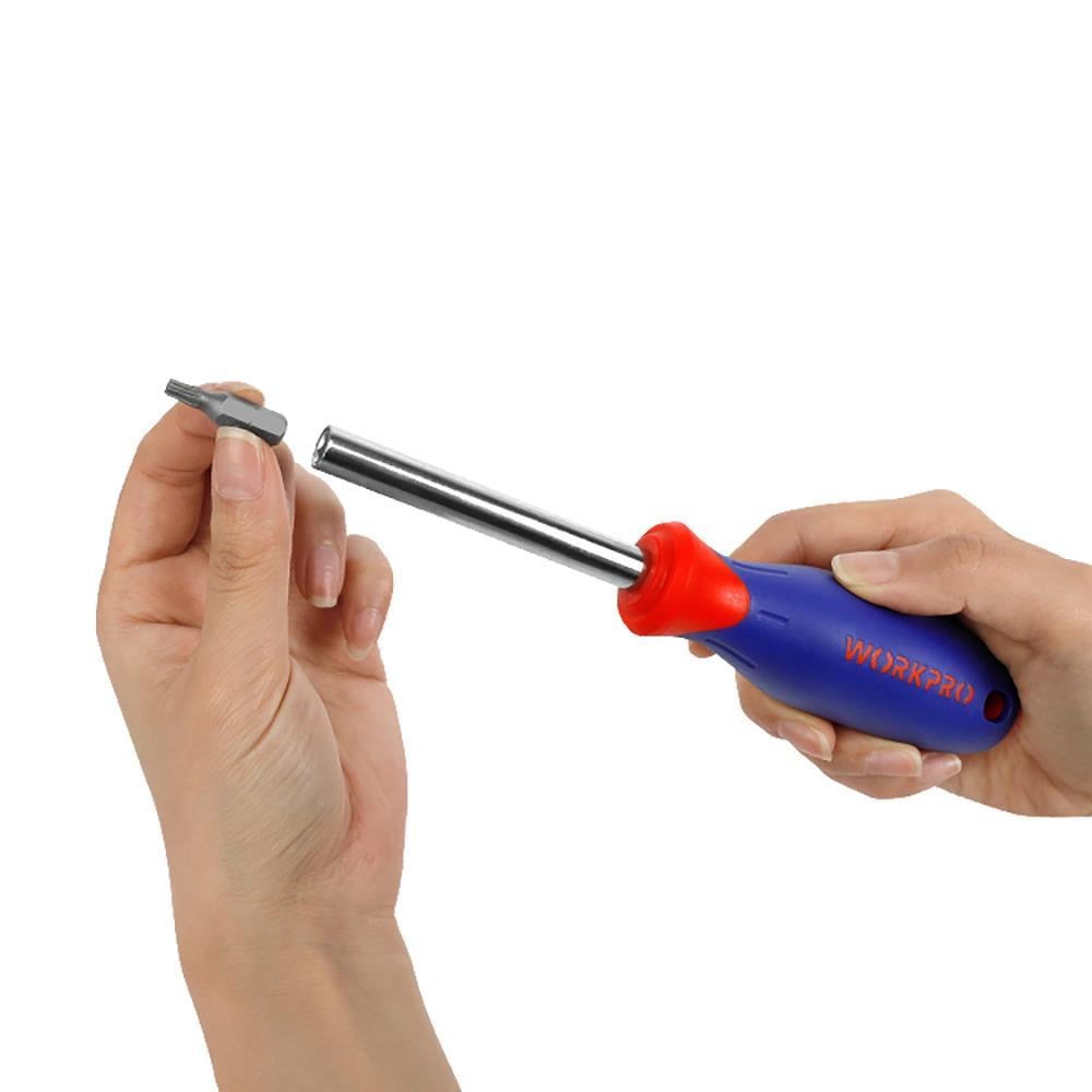 WORKPRO WP202566 1/4'’ 3/8’’ Metrik/İnç 63 Parça Cr-V Profesyonel Lokma Takımı