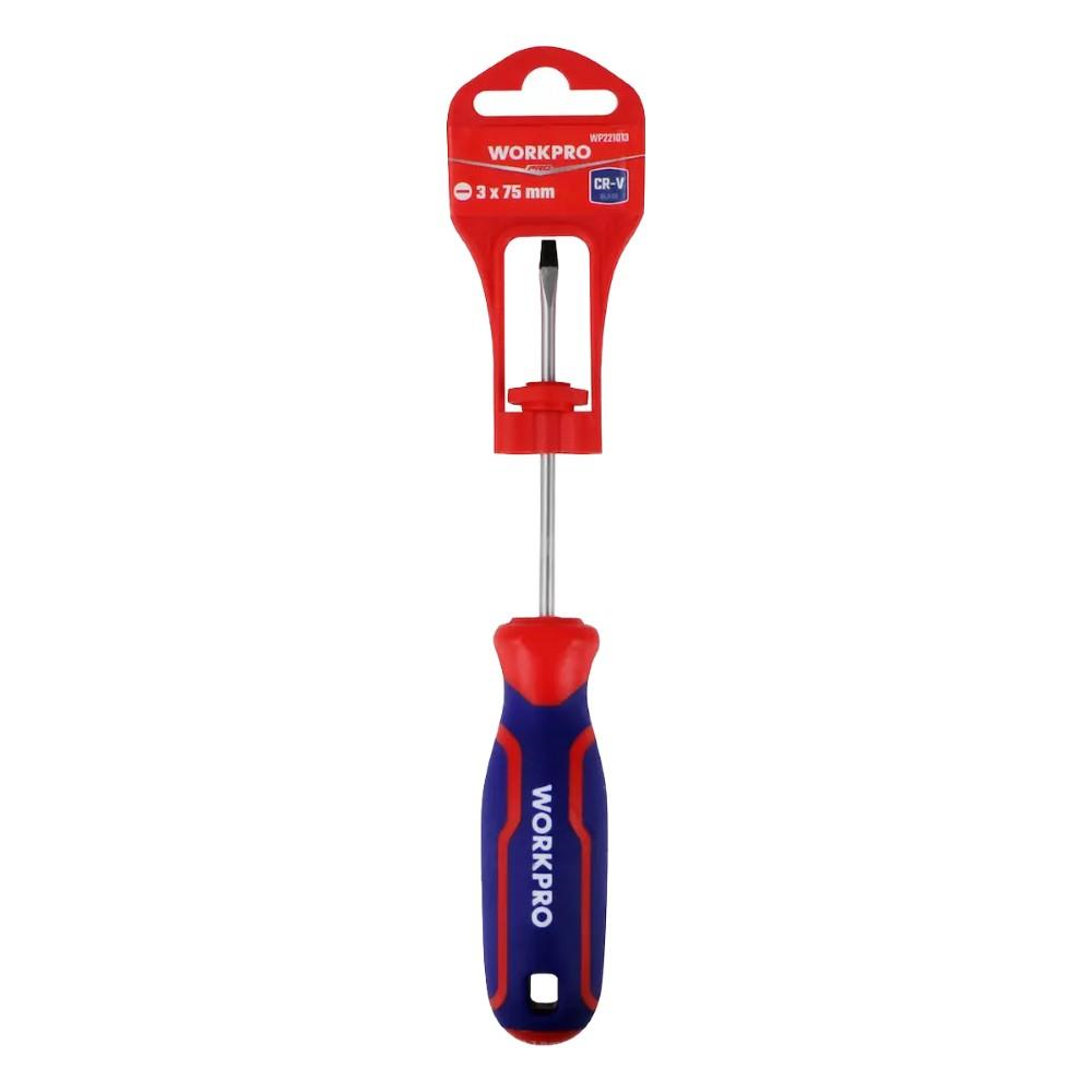 WORKPRO WP221013 3x75mm CR-V Profesyonel Düz Tornavida