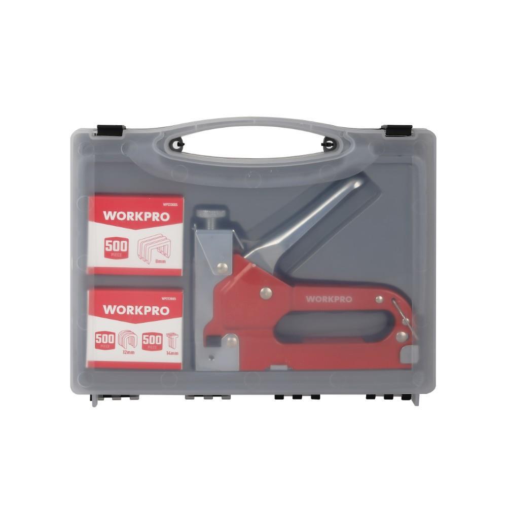 WORKPRO WP223005 3 IN 1 4-14mm Profesyonel Mekanik Zımba ve 14mm Çivi Tabancası + 1500 Adet Zımba/Çivi