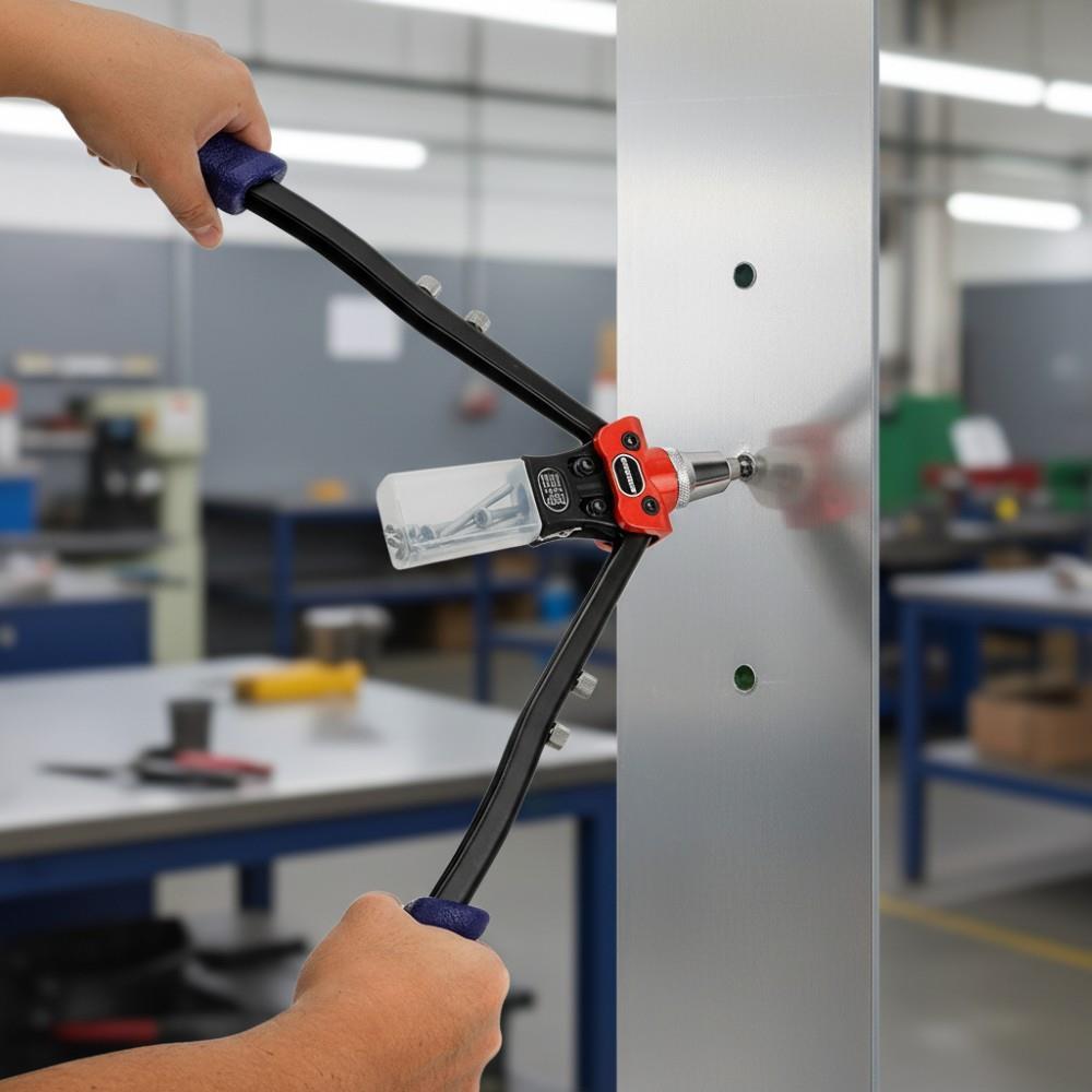 WORKPRO WP225001 5 IN 1 400mm Kollu Profesyonel Perçin Tabancası + 100 Adet Perçin