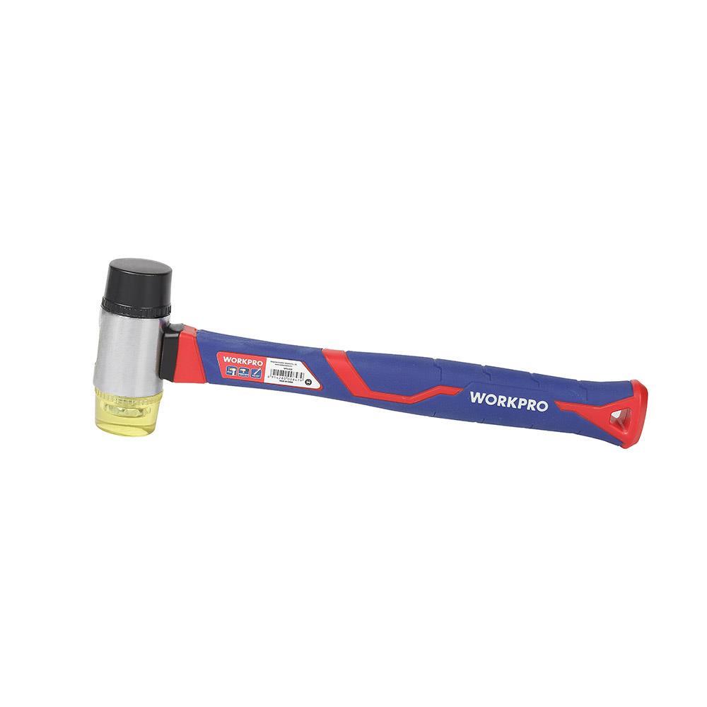 WORKPRO WP241036 40mm Fiberglas Saplı Çift Başlı Hassas Lastik Çekiç