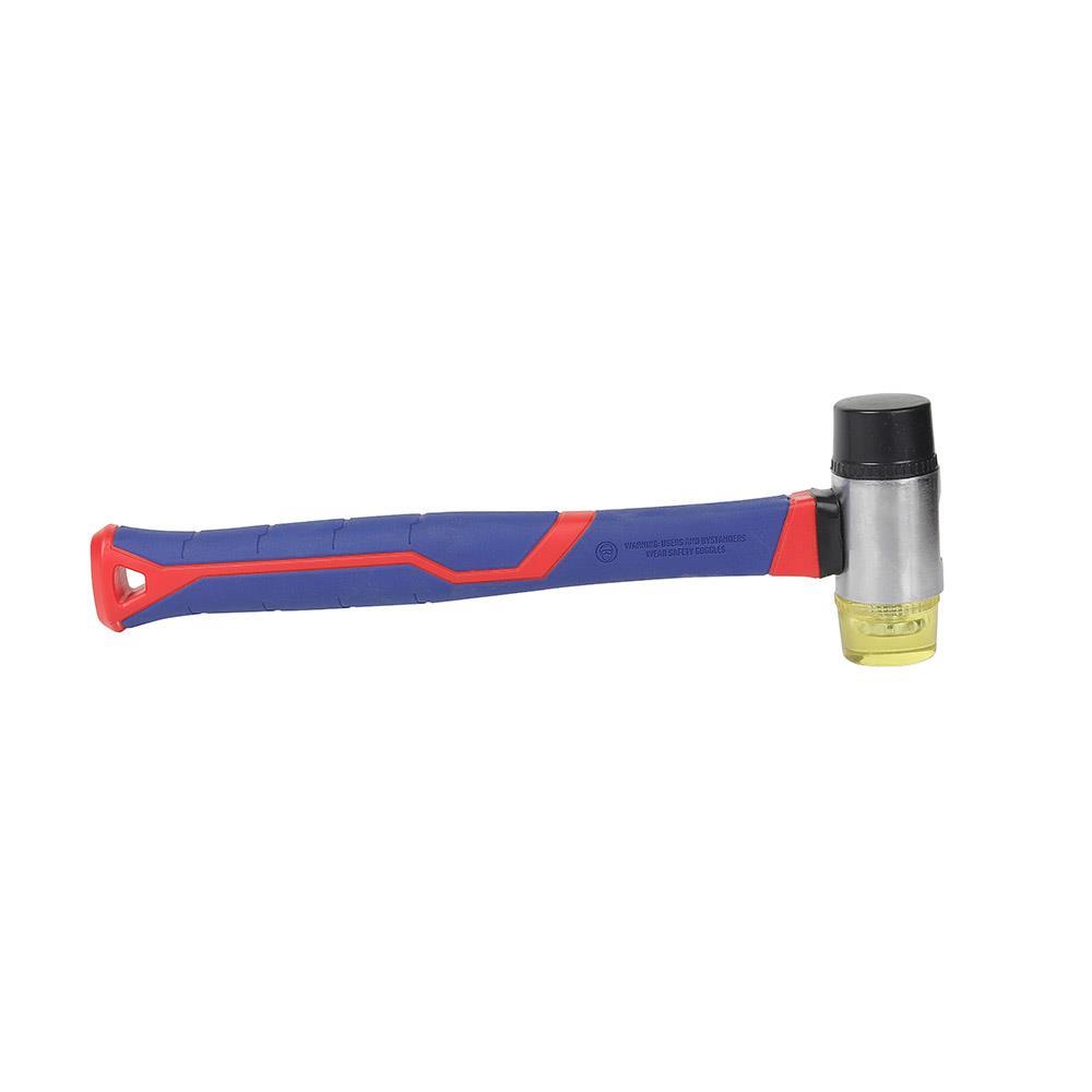 WORKPRO WP241036 40mm Fiberglas Saplı Çift Başlı Hassas Lastik Çekiç