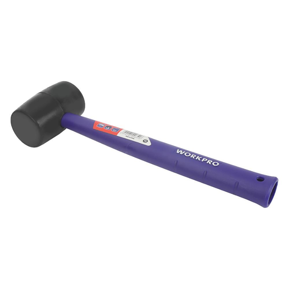 WORKPRO WP241041 57mm 450Gr PVC PP Saplı Siyah Kauçuk Tokmak