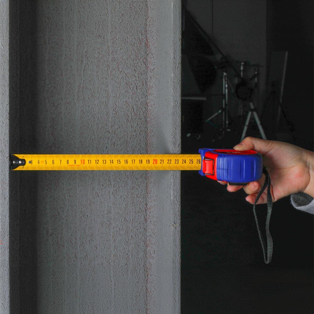 WORKPRO WP261040 3Mx16mm Naylon Kaplama Sarı Çift Taraflı Manyetik Çelik Şerit Metre 