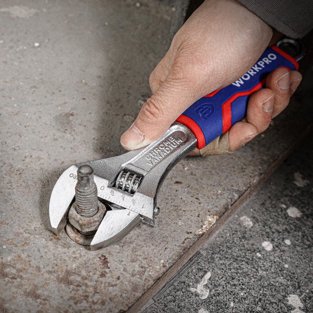 WORKPRO WP272012 250mm Cr-V Profesyonel Kurbağacık Anahtar