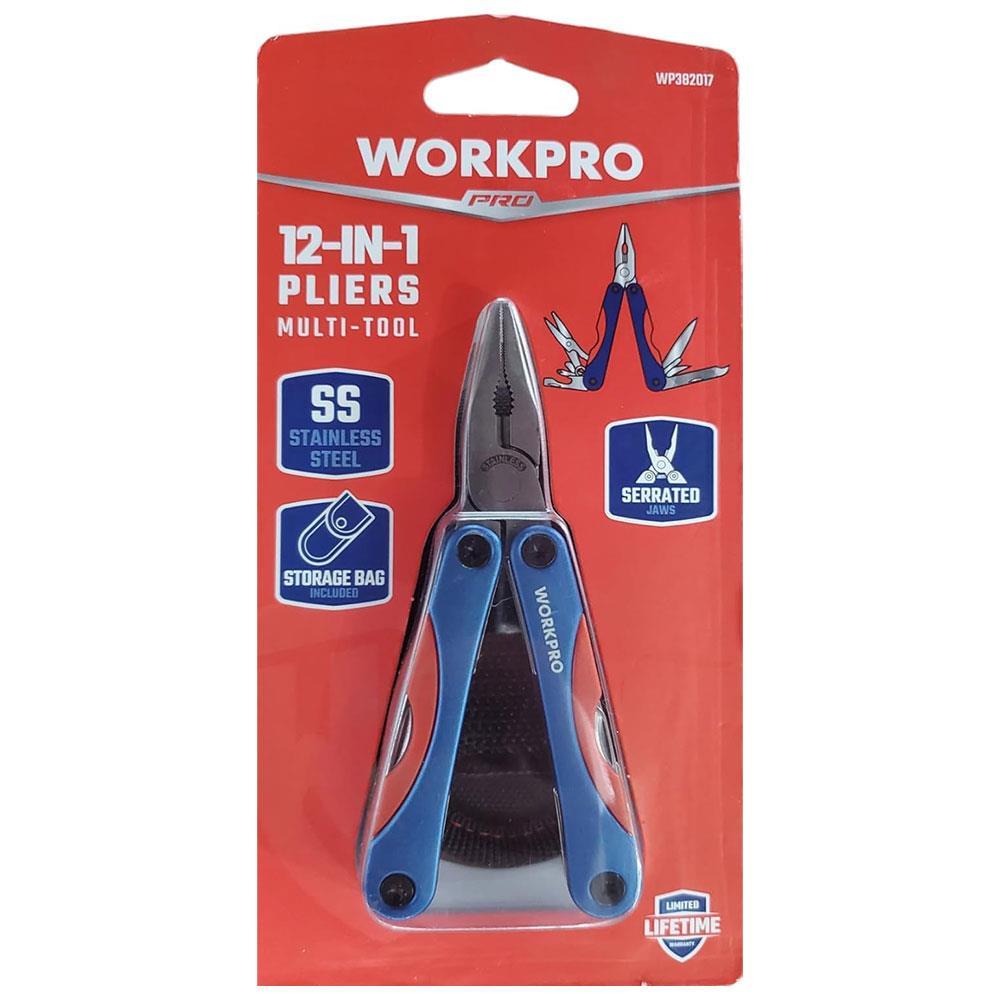WORKPRO WP382017 12 IN 1 Çok Fonksiyonlu Profesyonel Mini Pense Seti + Taşıma Kılıfı