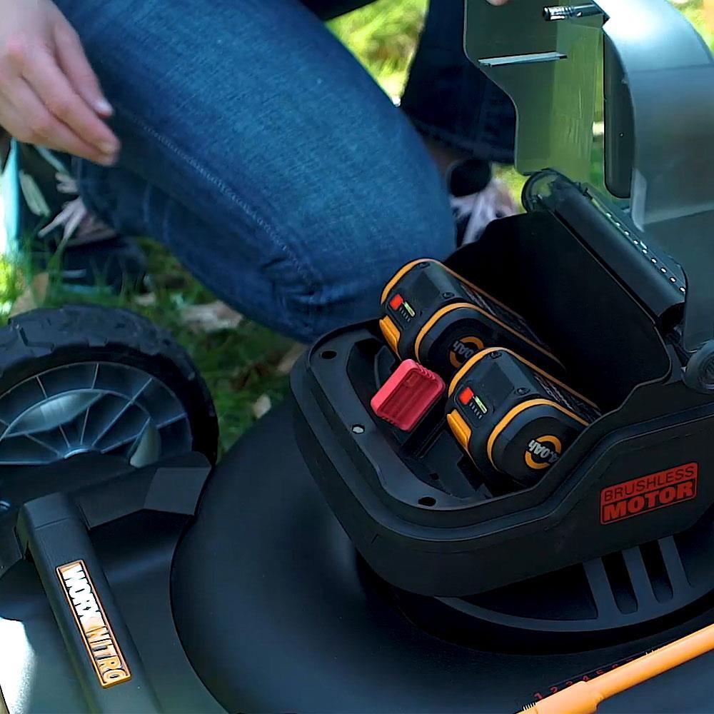 WORX WG748E 40Volt 4.0Ah. Li-ion 46CM Profesyonel Kömürsüz Şarjlı Çim Biçme 