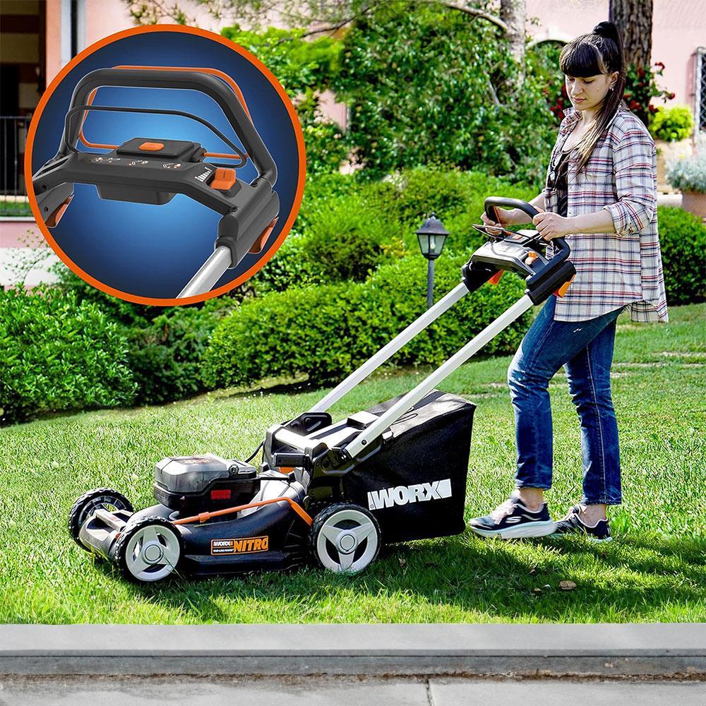 WORX WG748E 40Volt 4.0Ah. Li-ion 46CM Profesyonel Kömürsüz Şarjlı Çim Biçme 