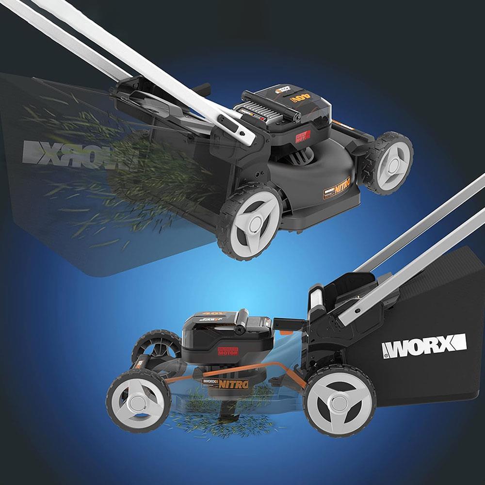 WORX WG748E 40Volt 4.0Ah. Li-ion 46CM Profesyonel Kömürsüz Şarjlı Çim Biçme 