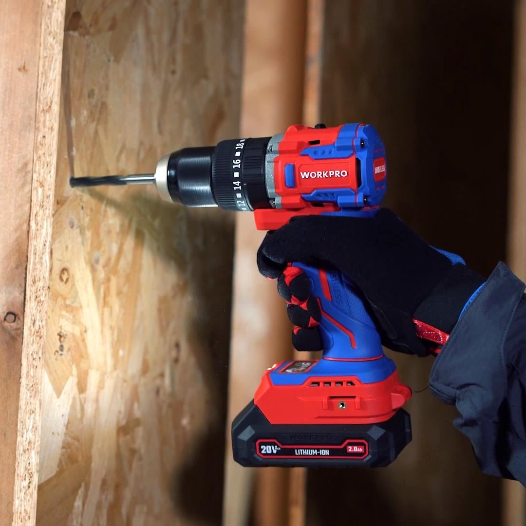 WORKPRO WP390017 20Volt 120Nm. Kömürsüz Profesyonel Şarjlı Darbeli Matkap (Akü Dahil Değildir)WorkproWP390017Matkaplar-LastikTR.com