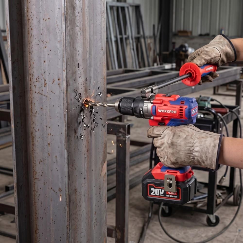 WORKPRO WP390017 20Volt 120Nm. Kömürsüz Profesyonel Şarjlı Darbeli Matkap (Akü Dahil Değildir)WorkproWP390017Matkaplar-LastikTR.com