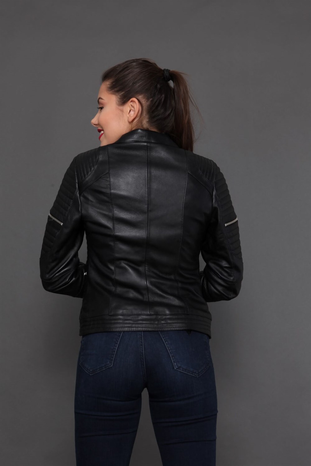 BAYAN DERİ MONT SİYAH - LUNA