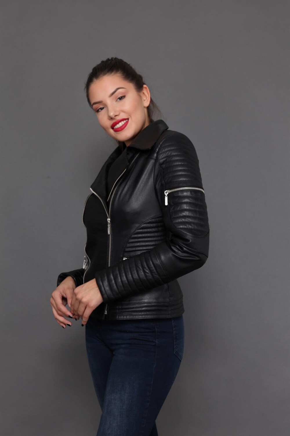 BAYAN DERİ MONT SİYAH - LUNA