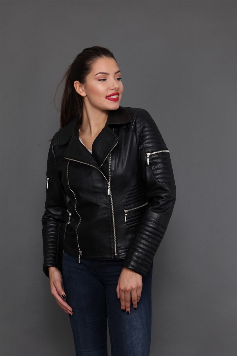 BAYAN DERİ MONT SİYAH - LUNA