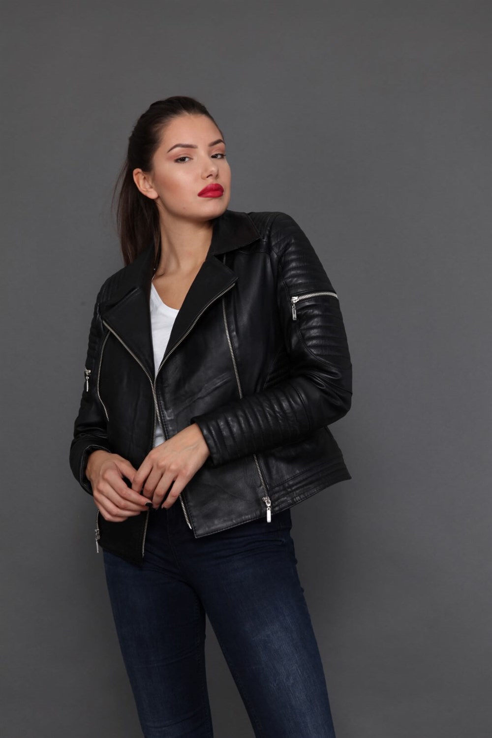 BAYAN DERİ MONT SİYAH - LUNA