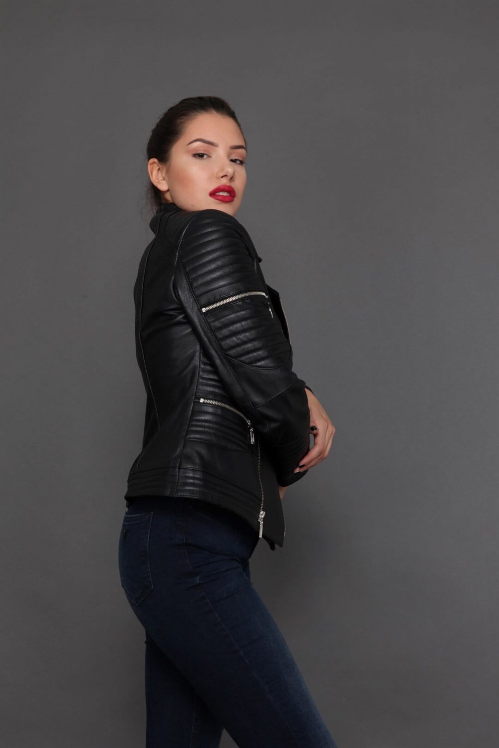 BAYAN DERİ MONT SİYAH - LUNA