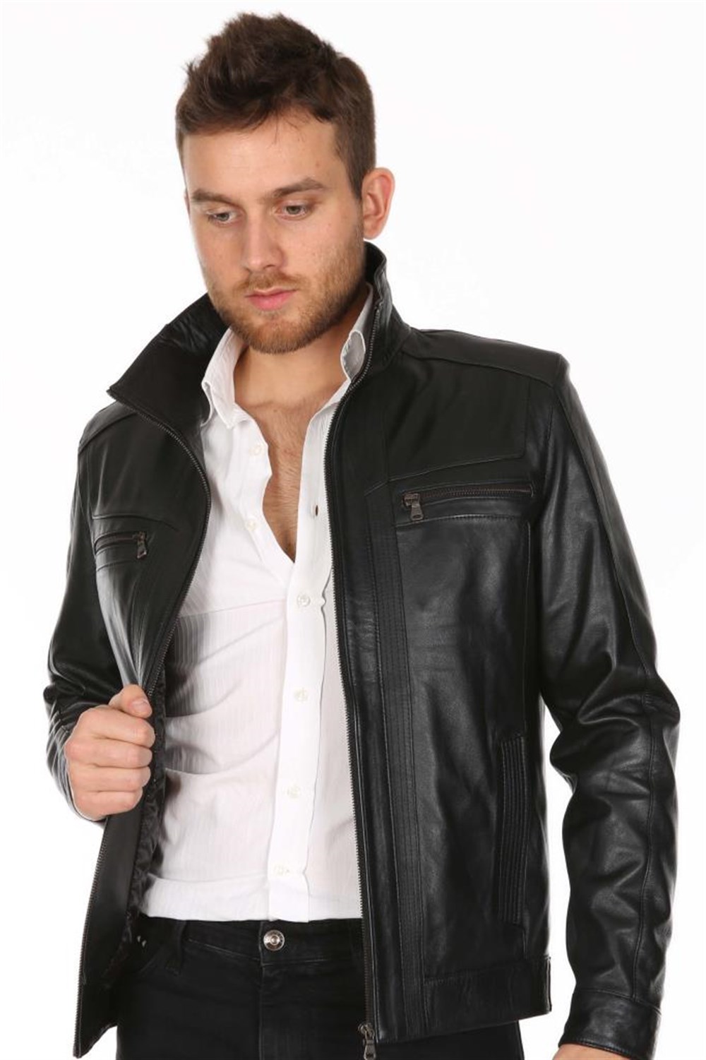 ERKEK CASUAL DERİ MONT