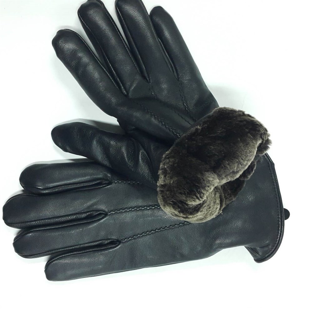 Erkek Deri Eldiven Kürklü