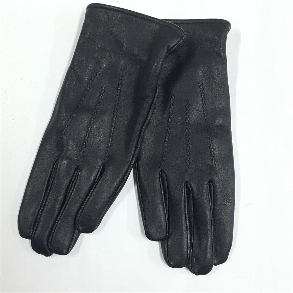 Erkek Deri Eldiven Polarlı Bileği Kemerli