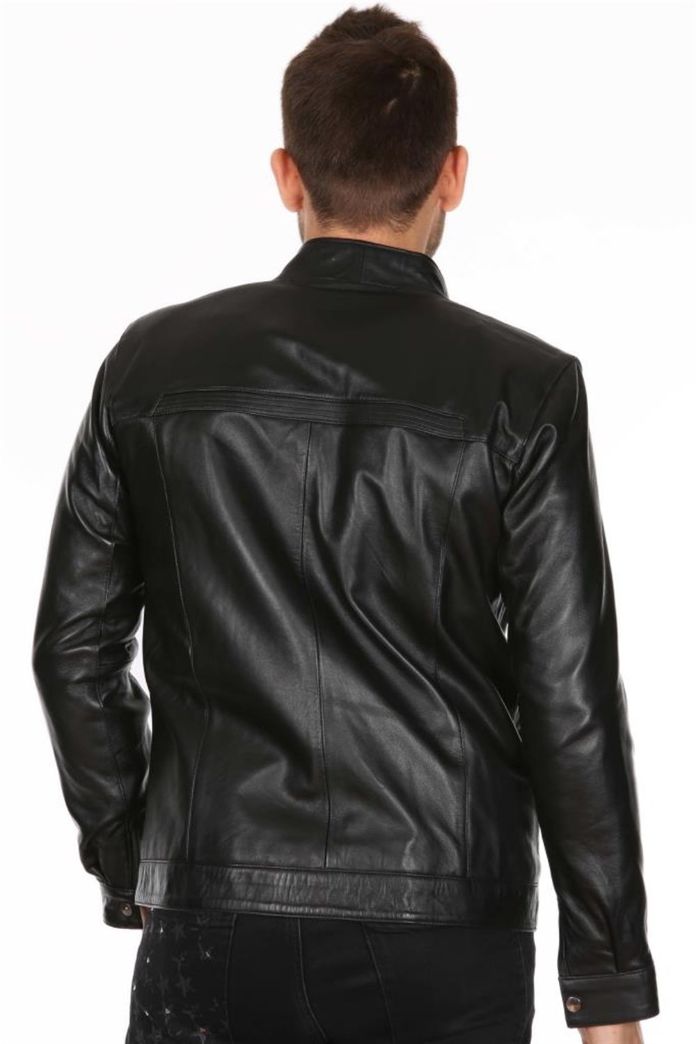 ERKEK DÜZ MODEL CASUAL DERİ MONT
