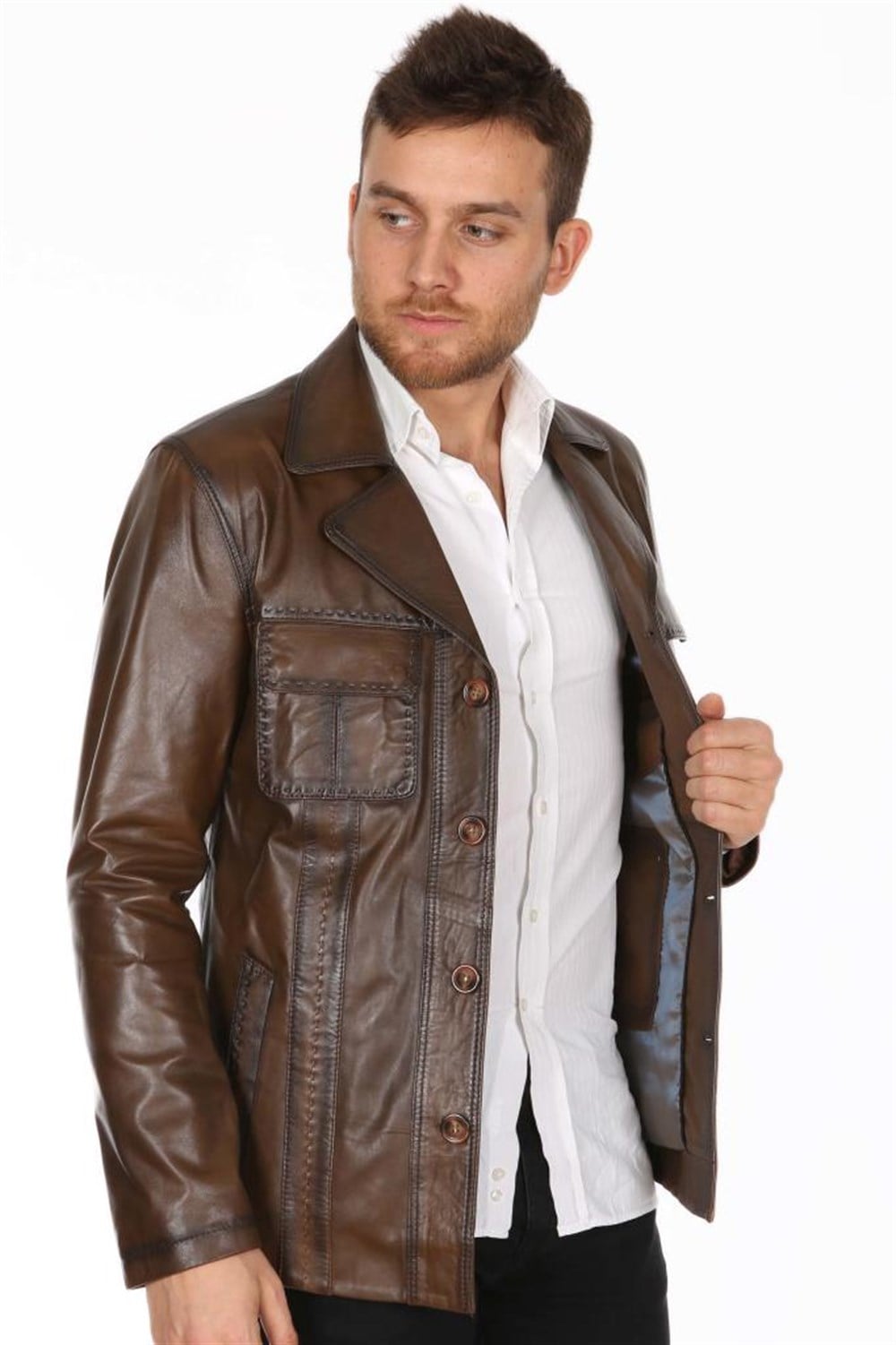 ERKEK JACK CASUAL DERİ MONT
