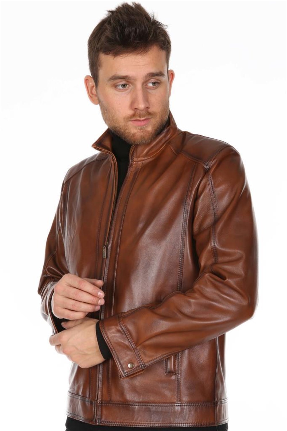 ERKEK TABA DÜZ SPOR DERİ MONT