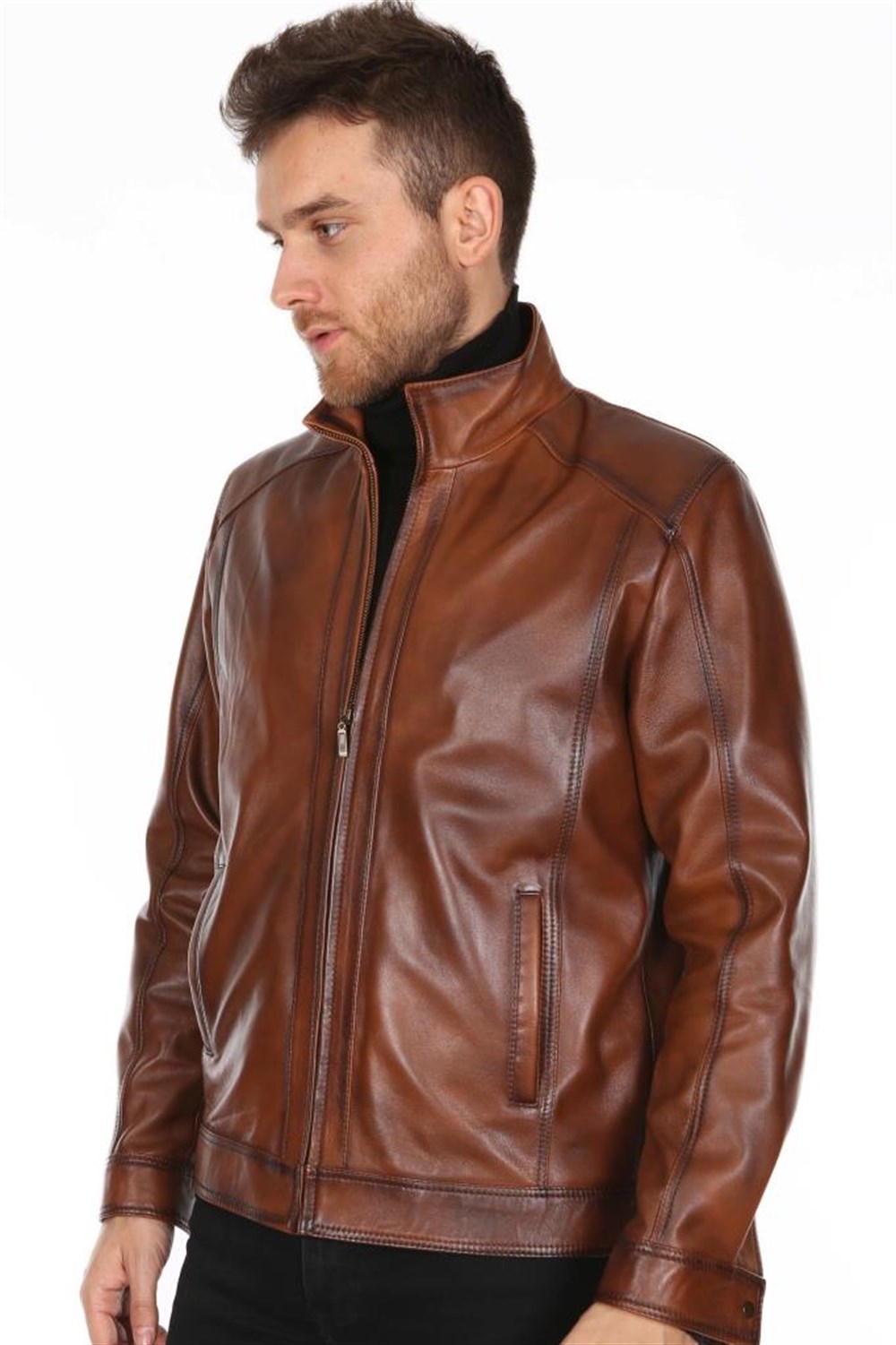 ERKEK TABA DÜZ SPOR DERİ MONT