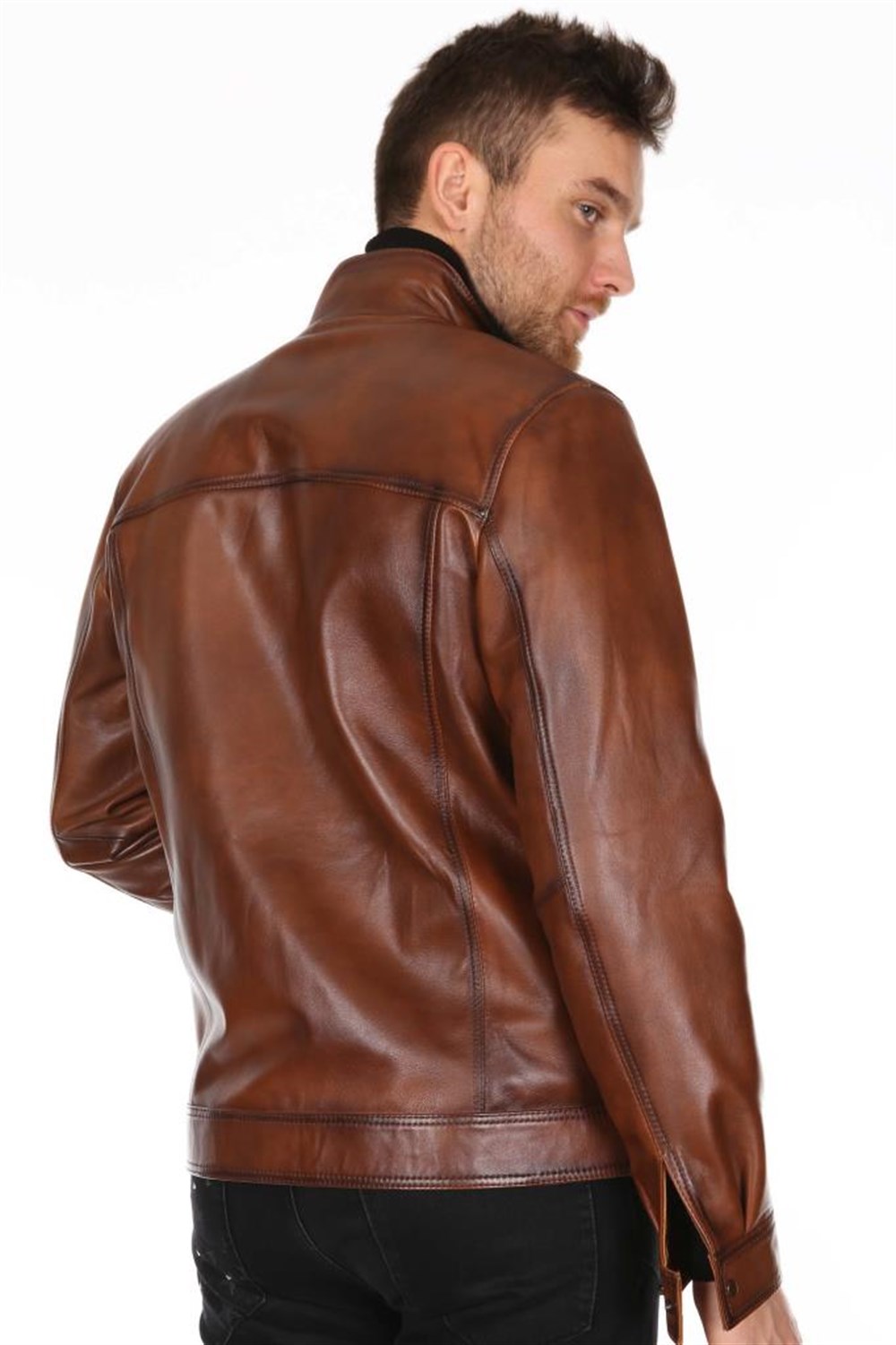 ERKEK TABA DÜZ SPOR DERİ MONT