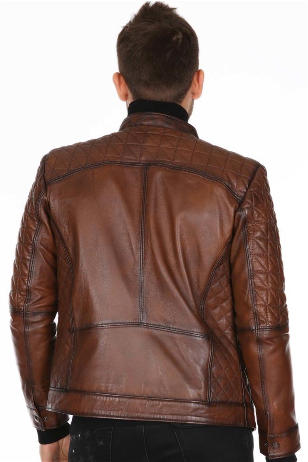 ERKEK YAN İŞLEME DERİ MONT