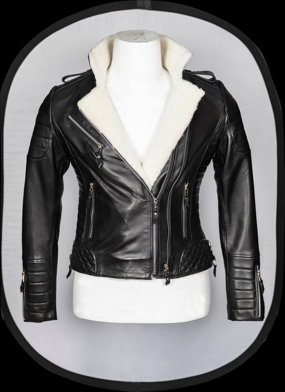 Haiti Siyah Kadın %100 Orijinal Deri Ceket