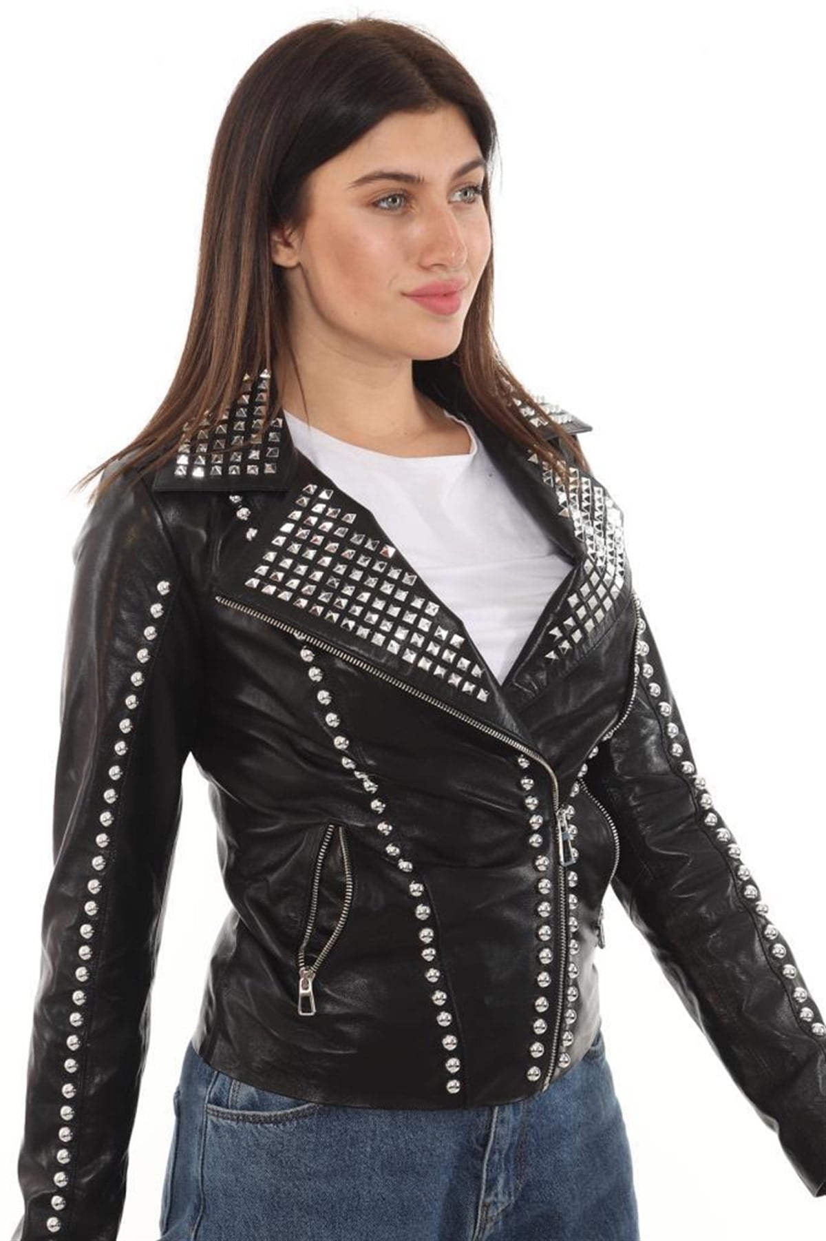 LAURA SİYAH KADIN CEKET %100 ORİJİNAL DERİ