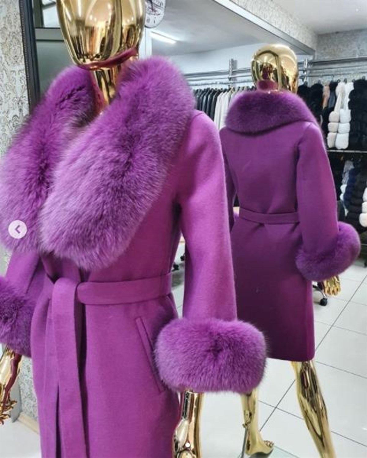 LİLA KADIN KÜRK CEKET %100 ORİJİNAL DERİ