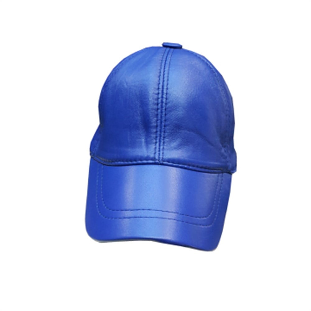 Mavi renk-spor deri şapka beyzbol unisex