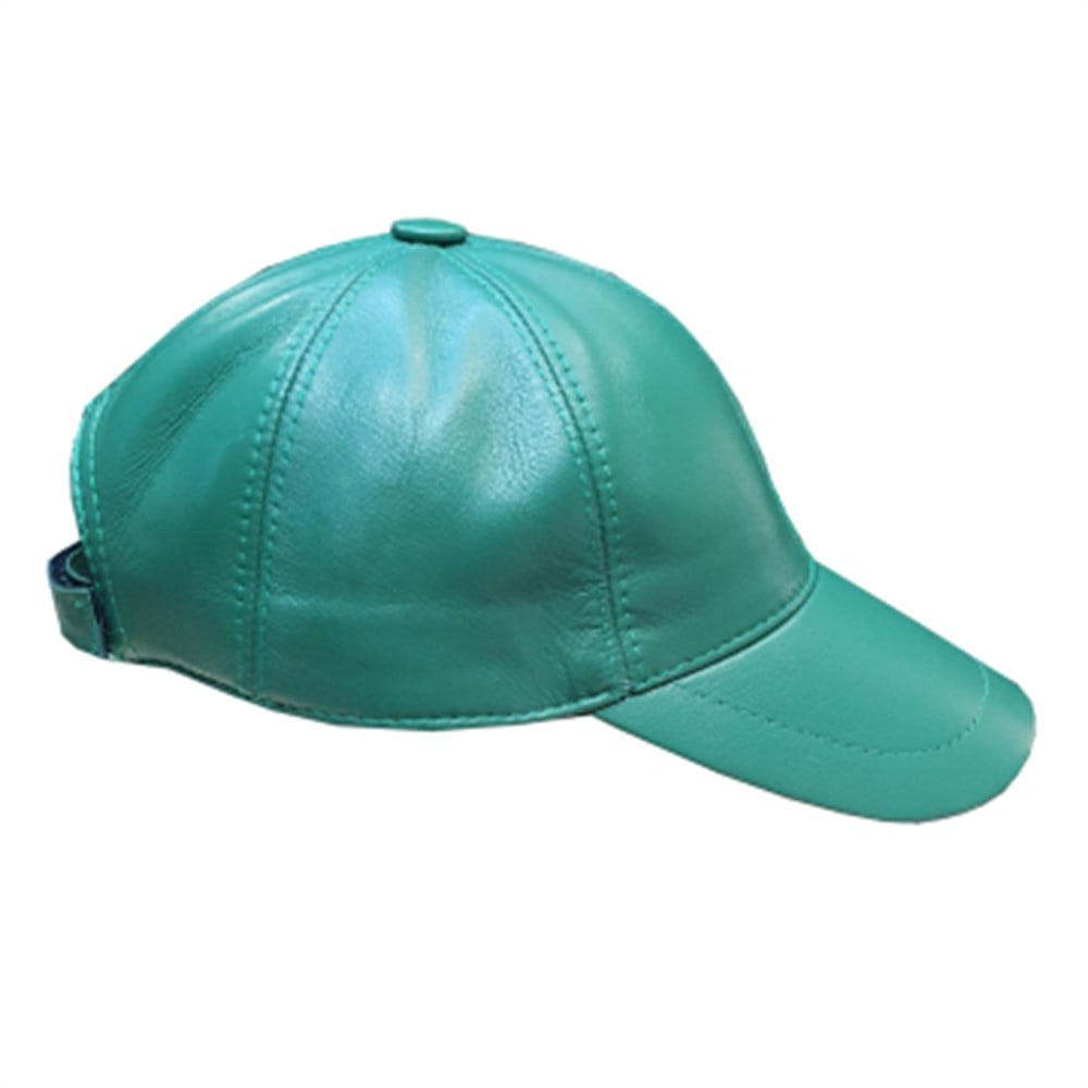 Turkuaz rengi-spor deri kep unisex model