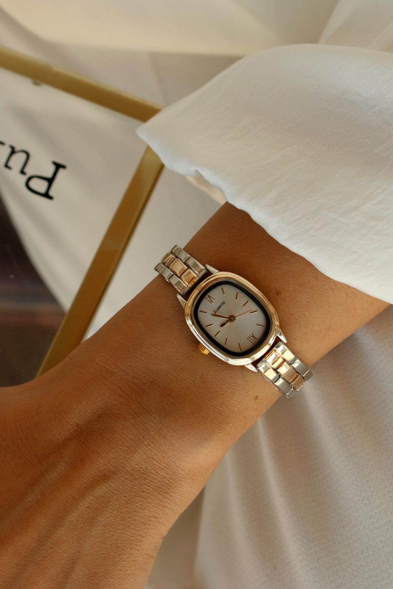 Bonjour Gold&Silver Metal Kadın Kol Saati