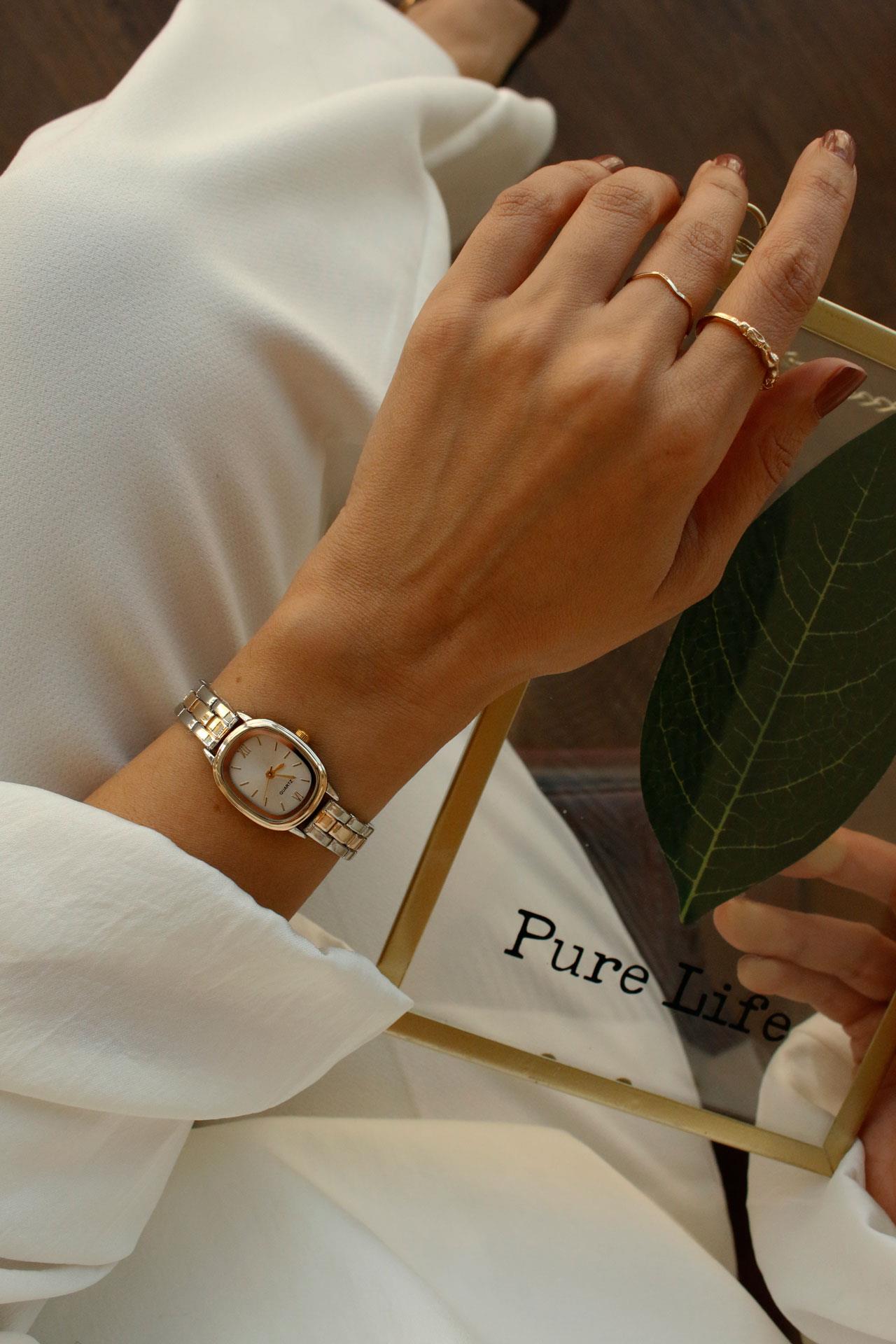 Bonjour Gold&Silver Metal Kadın Kol Saati