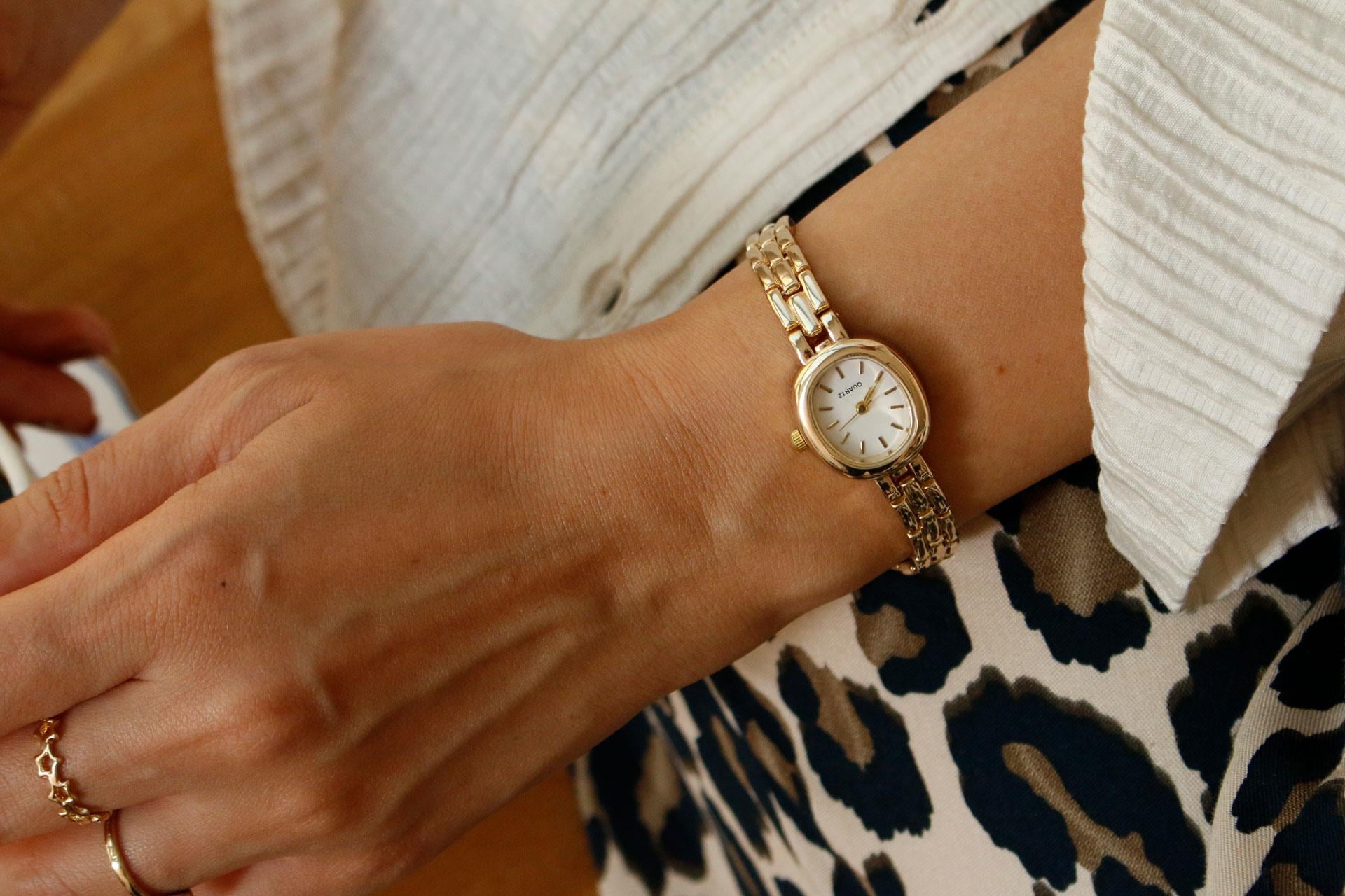 Chic Mini Vintage Gold Metal Kol Saati