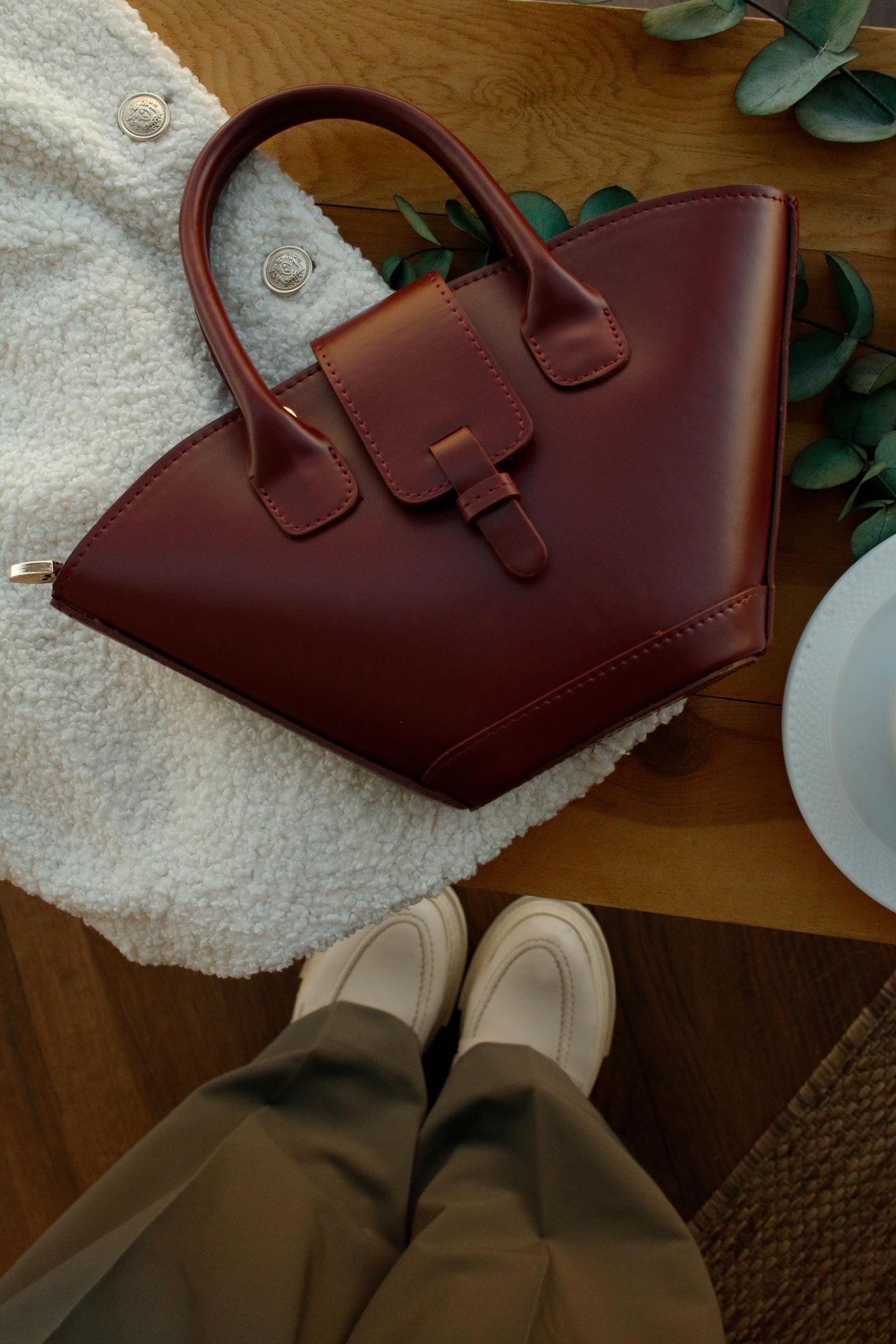 Elegance Bordo Kol Çantası 