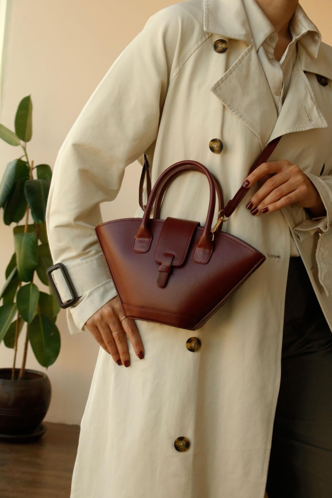 Elegance Bordo Kol Çantası 