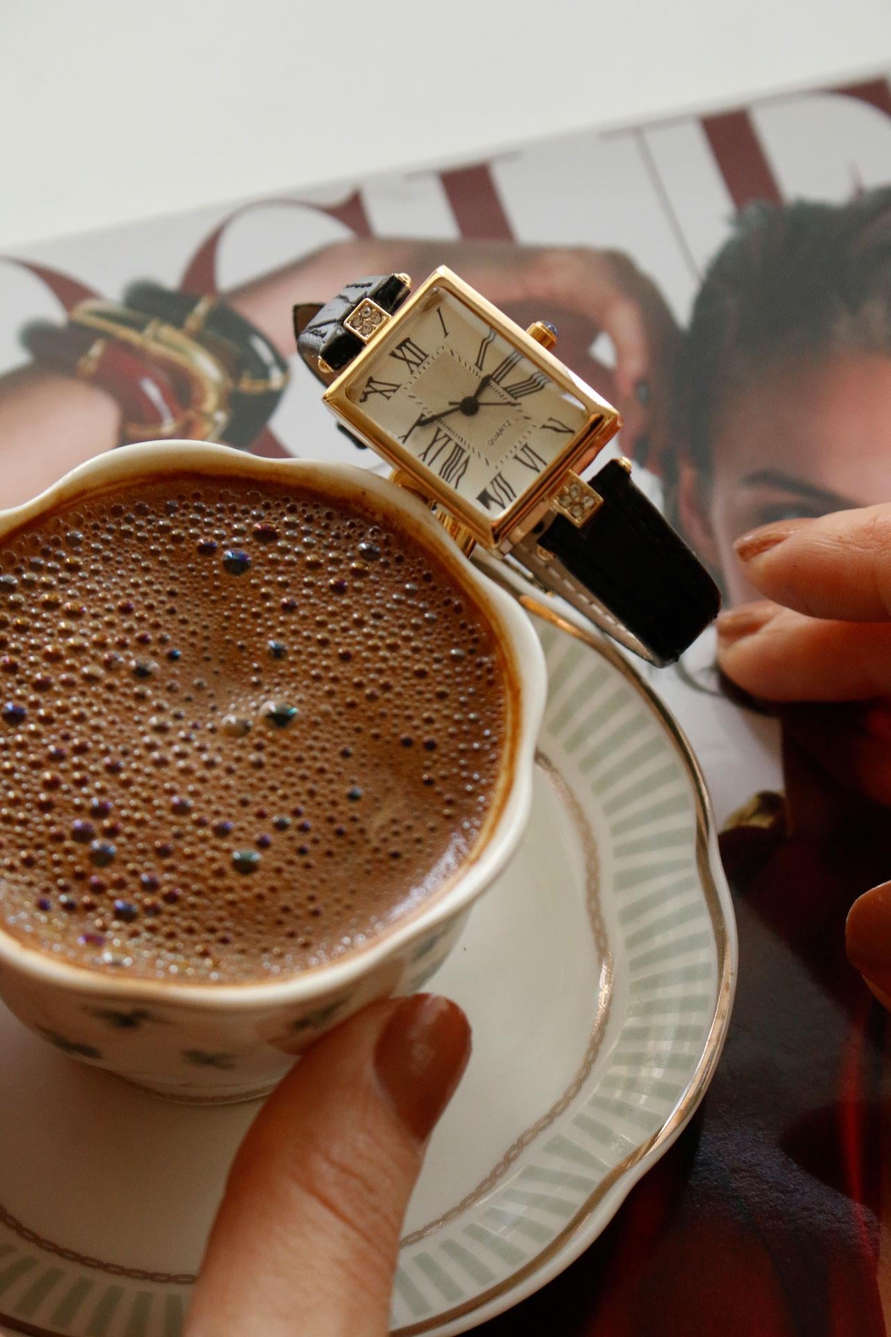 Luciano Premium Siyah Deri Kadın Kol Saati(Su Geçirmez)