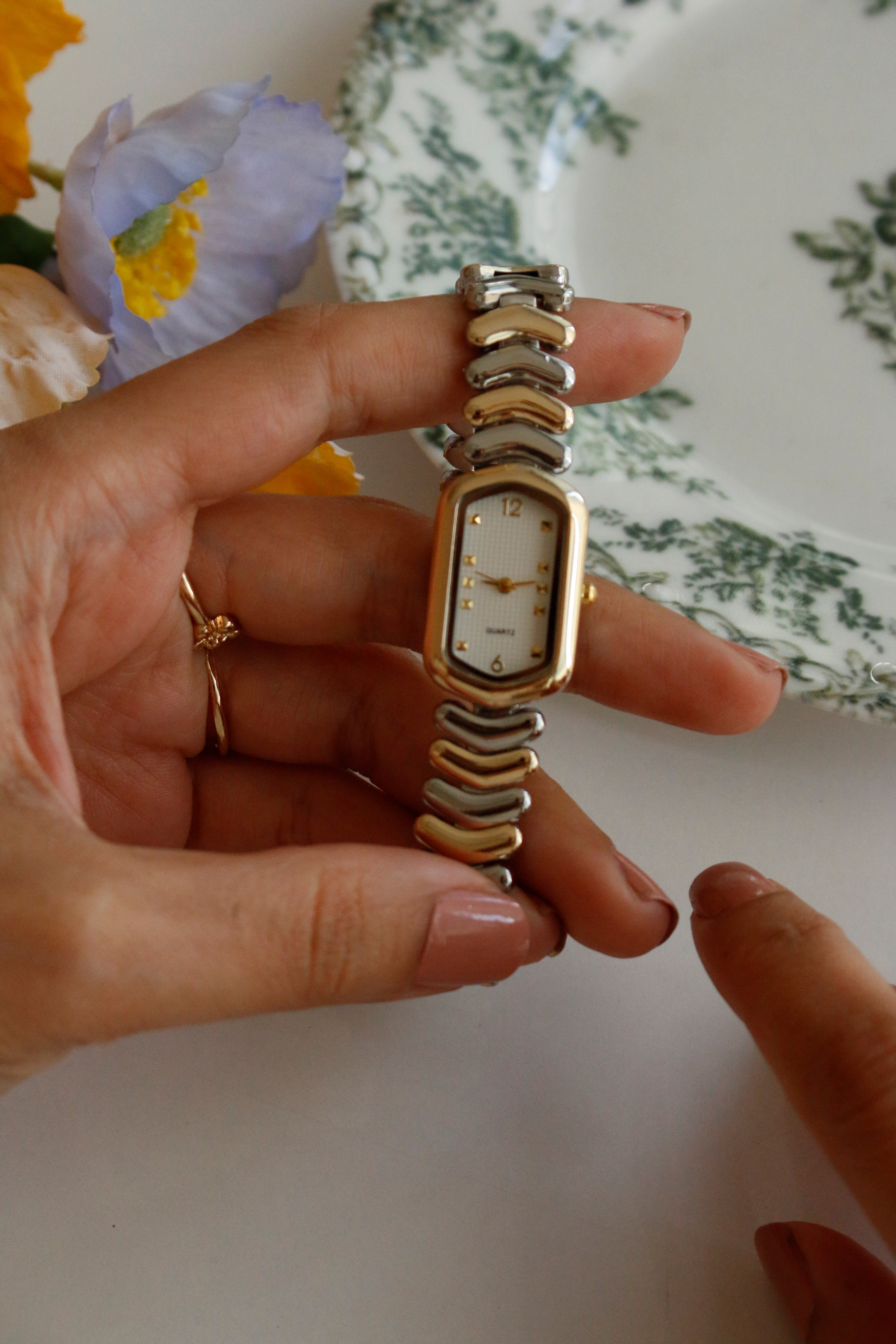 Monica Gold&Silver Metal Kadın Kol Saati