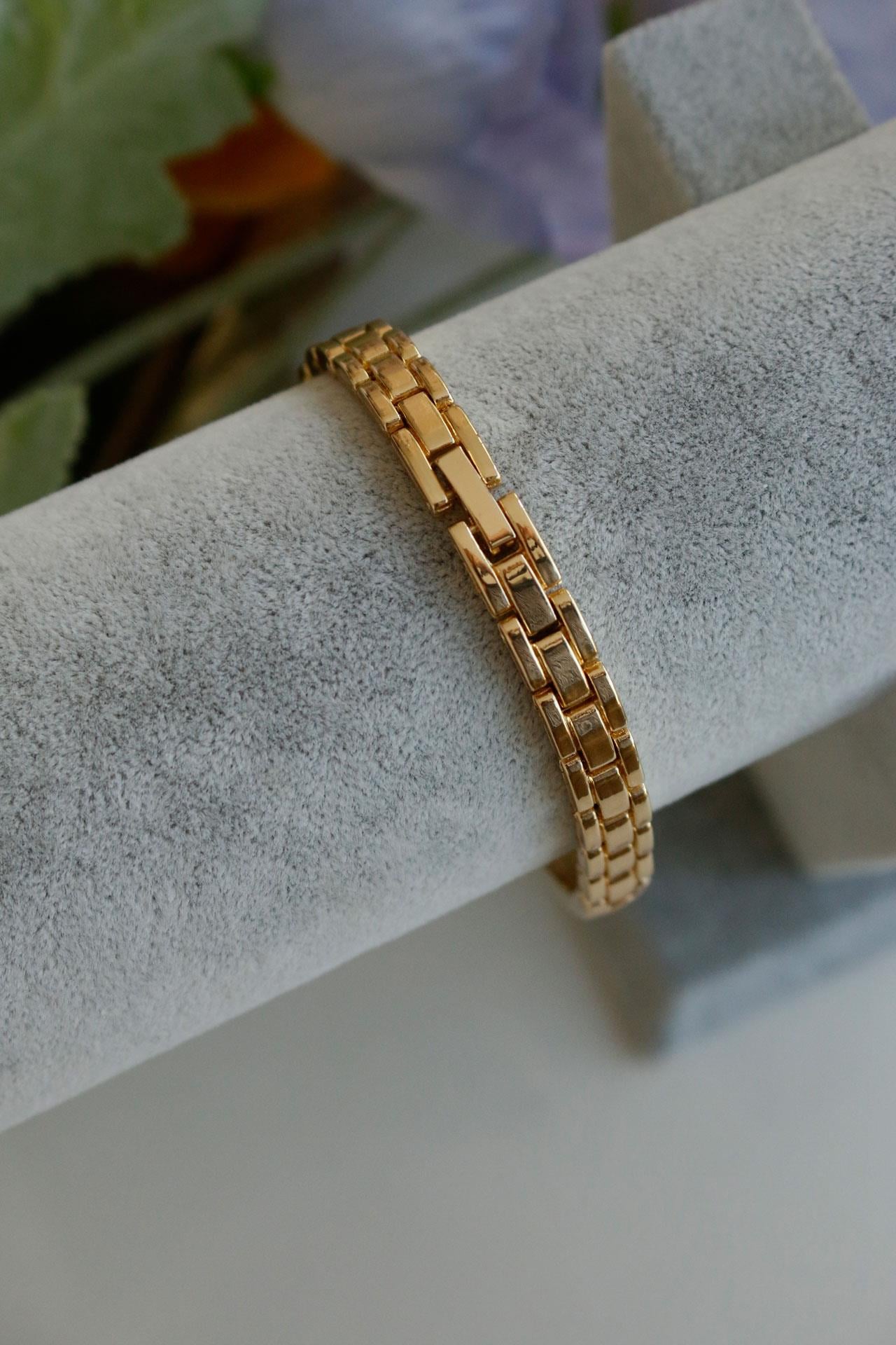 Orsel Bileklik Tasarımlı Gold Metal Kol Saati