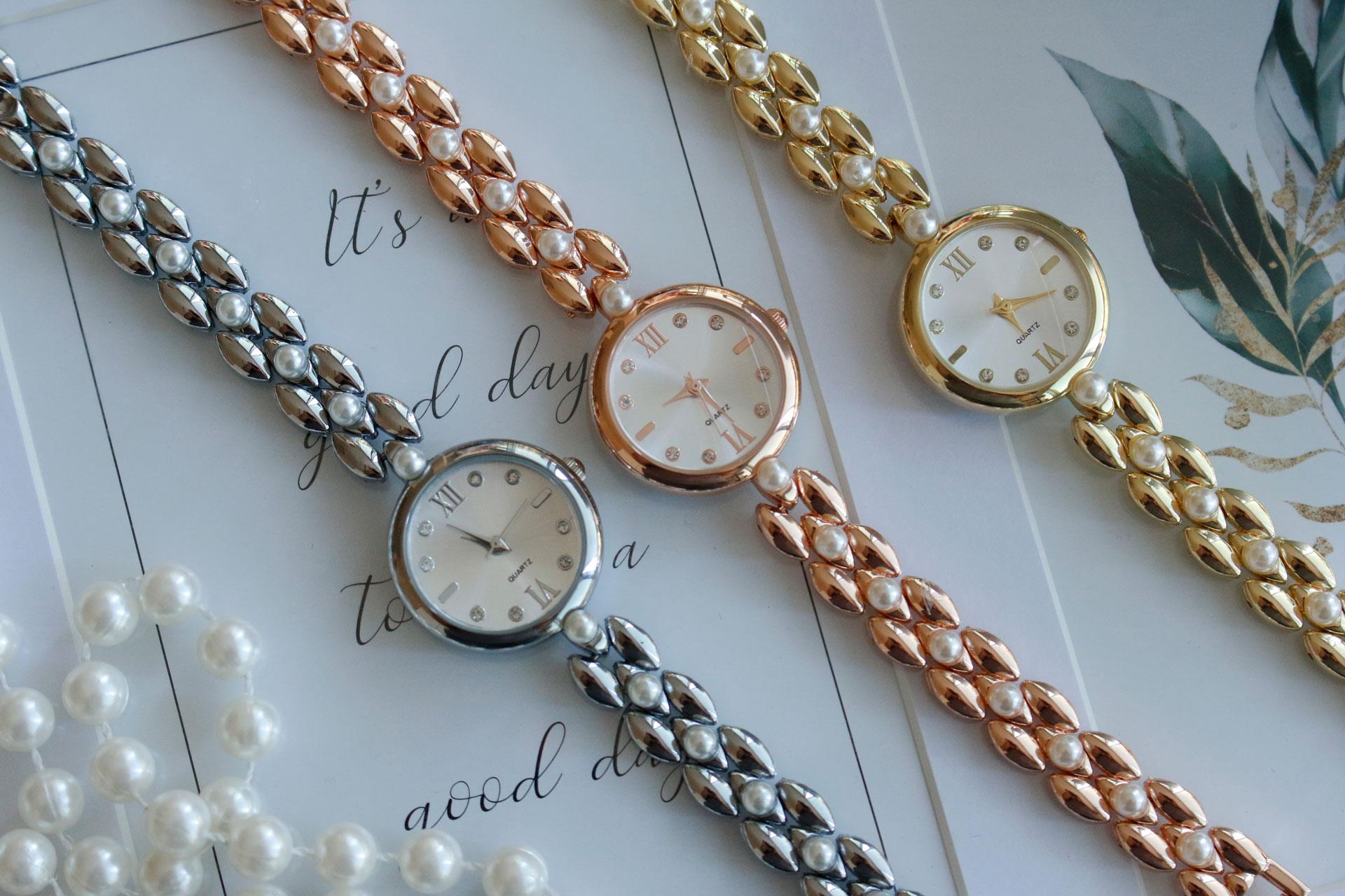 Pearl Silver Metal Kol Saati 01