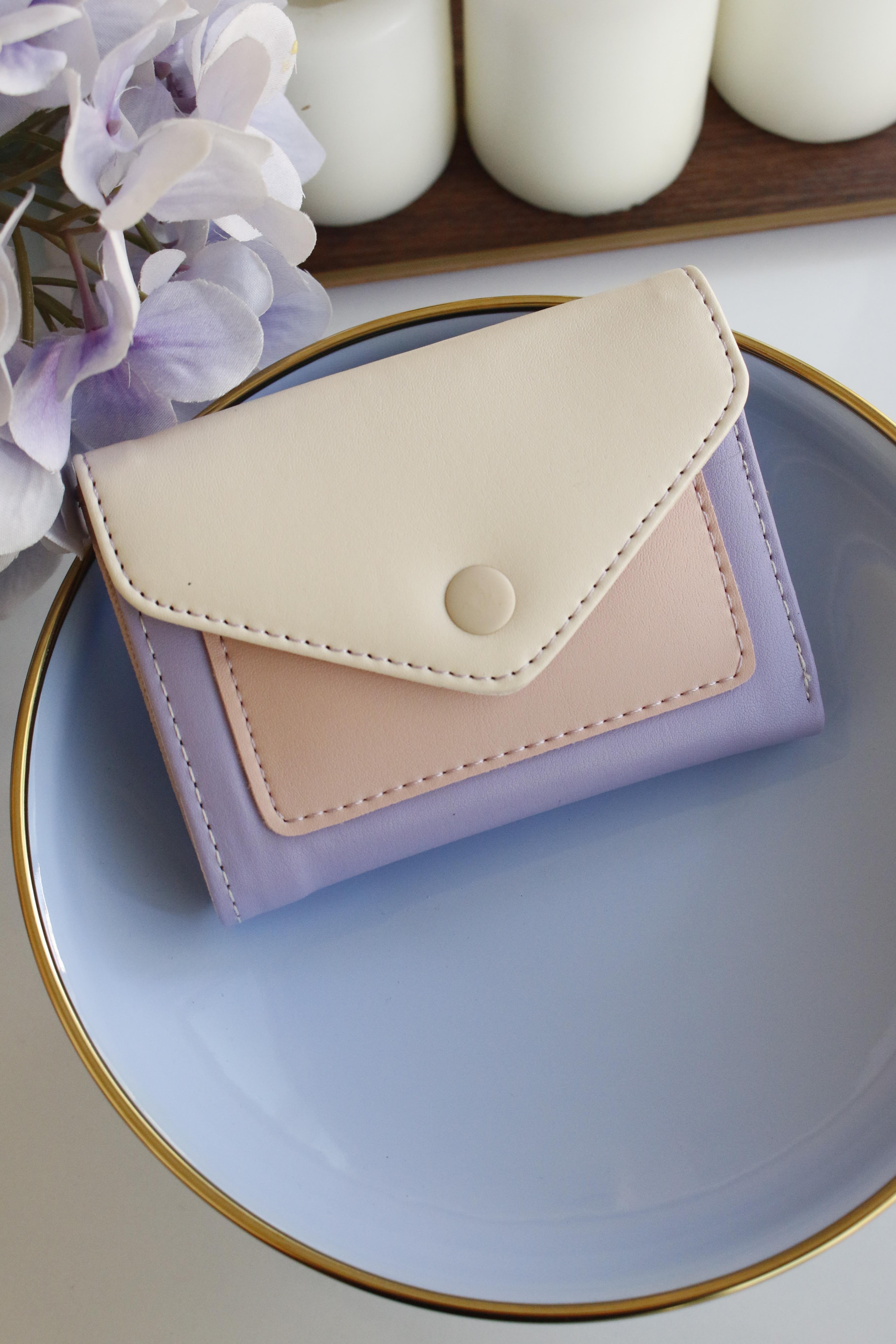 Rainbow Kadın Cüzdan El Çantası (krem ve pudra uyumlu )