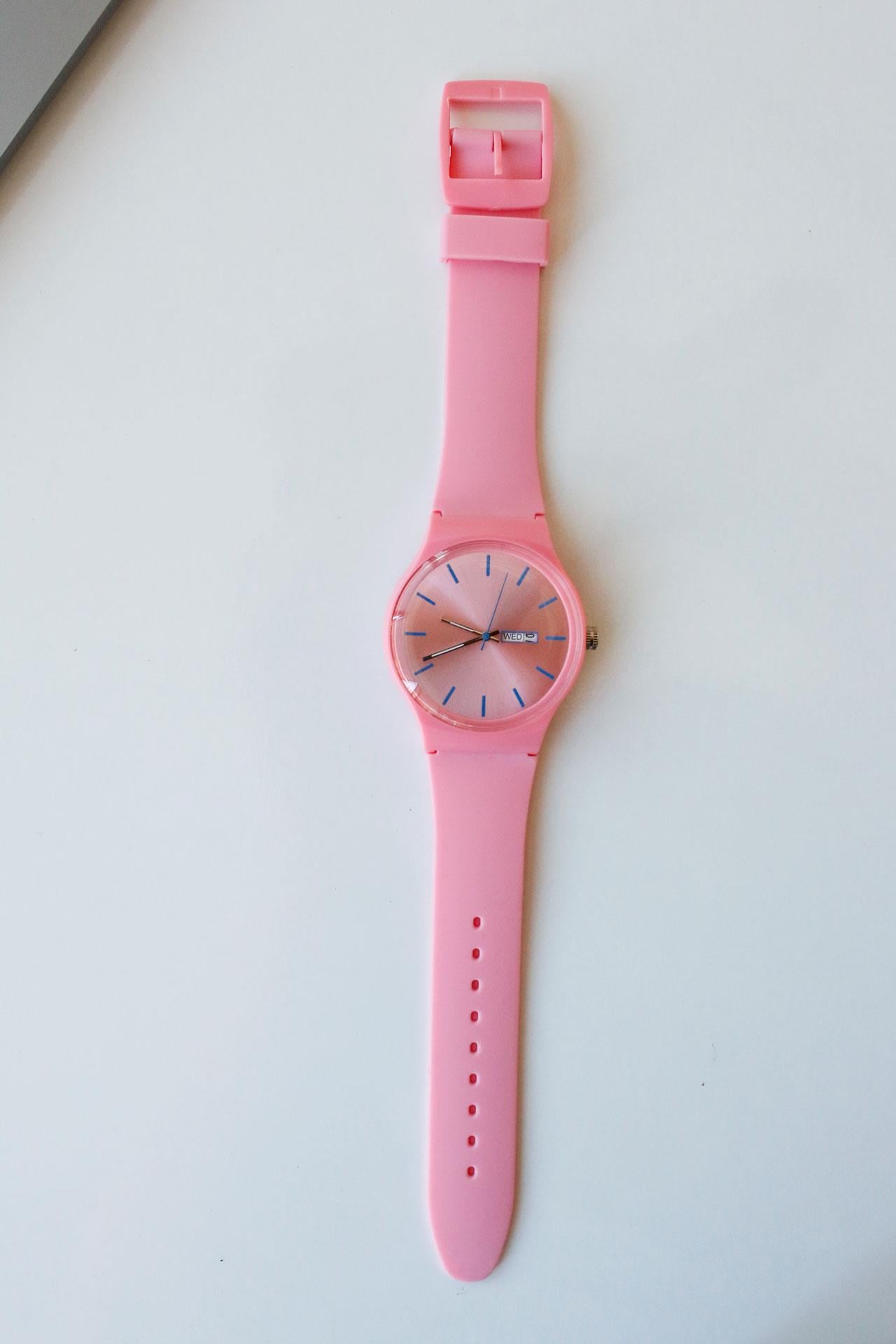 Style Pembe Silikon Saat 