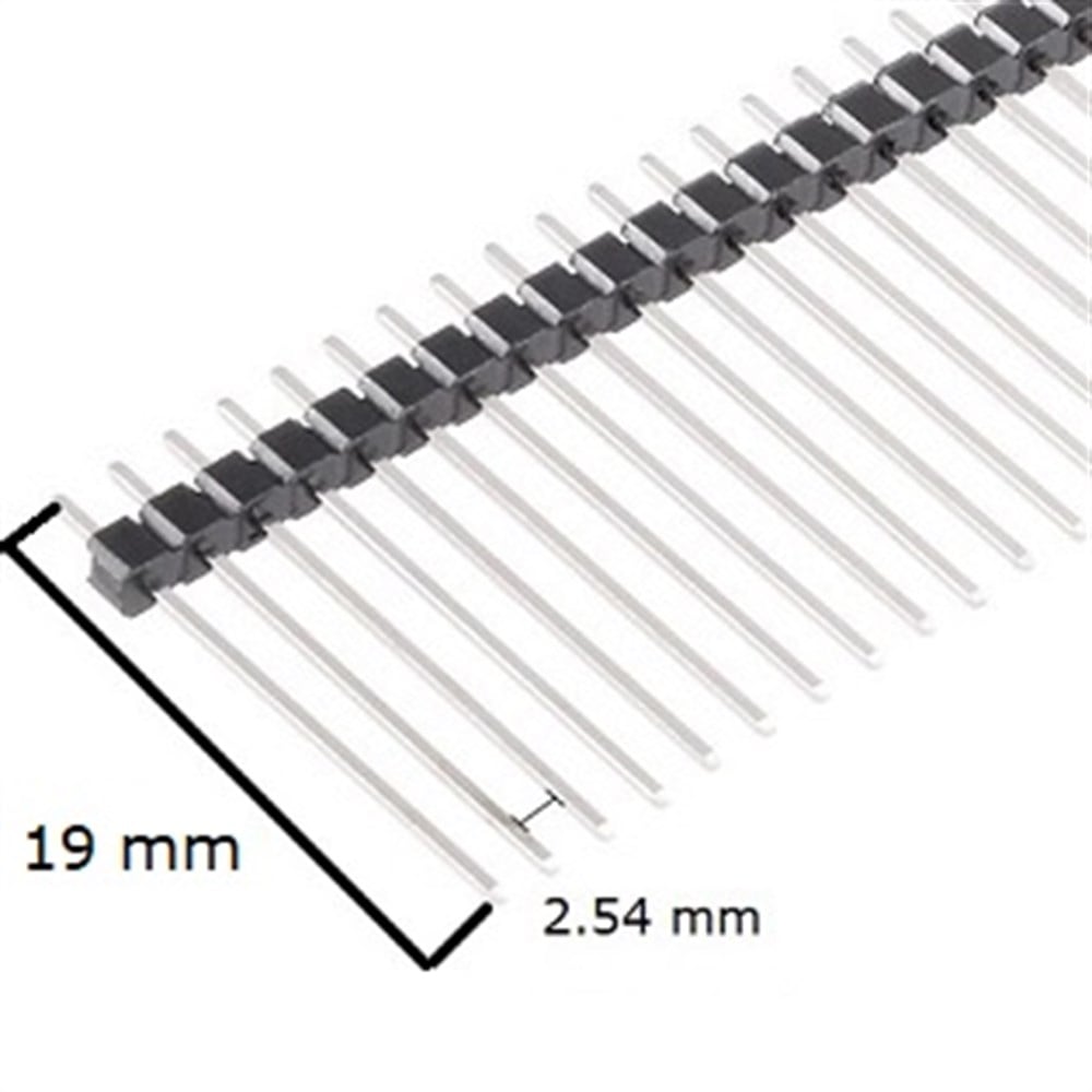 1x4019mm Erkek Header 180 derece