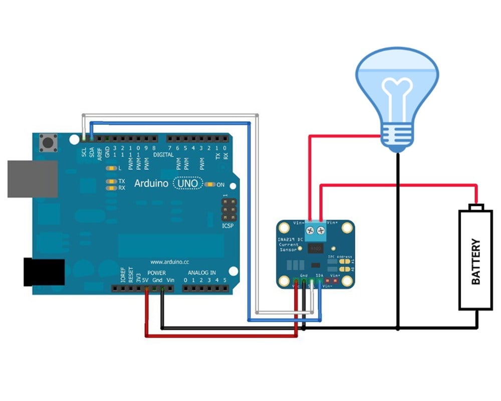 CJMCU-219 INA219 I2C Arayüzlü Akım/Güç İzleme Sensör Modulü