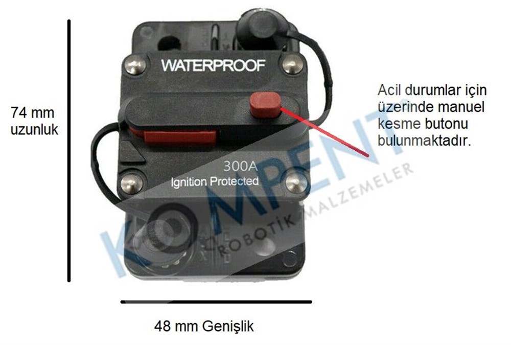 Kompent250A Devre Kesici Sigorta 12-48V DC