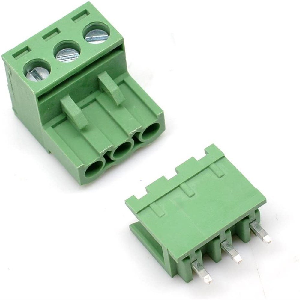 Kompent3 Pin 180 Derece 5.08mm Geçmeli Klemens Dişi-Erkek Takım